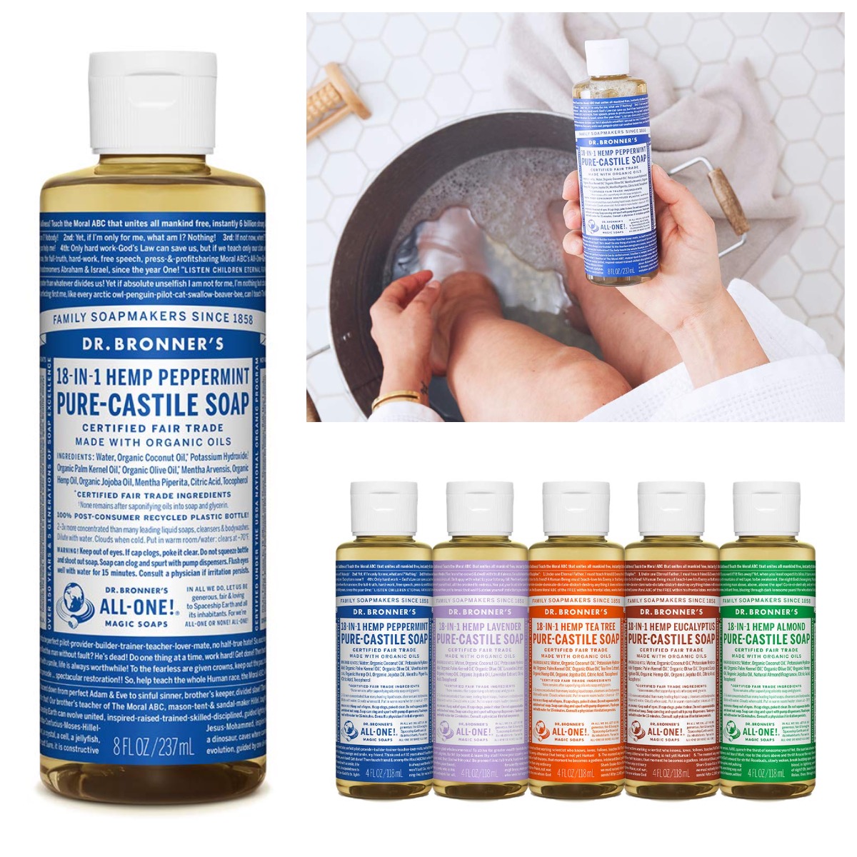 Dr. Bronner’s Pure-Castile Liquid Soap (Peppermint)